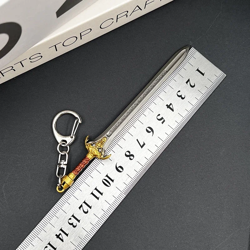 Conan der Barbar Vater Schwert Film Requisite Replik Schlüsselanhänger, 12 cm Zinklegierung Metallmodell, Sammlerstück Fan Geschenk für Männer – Detail 5