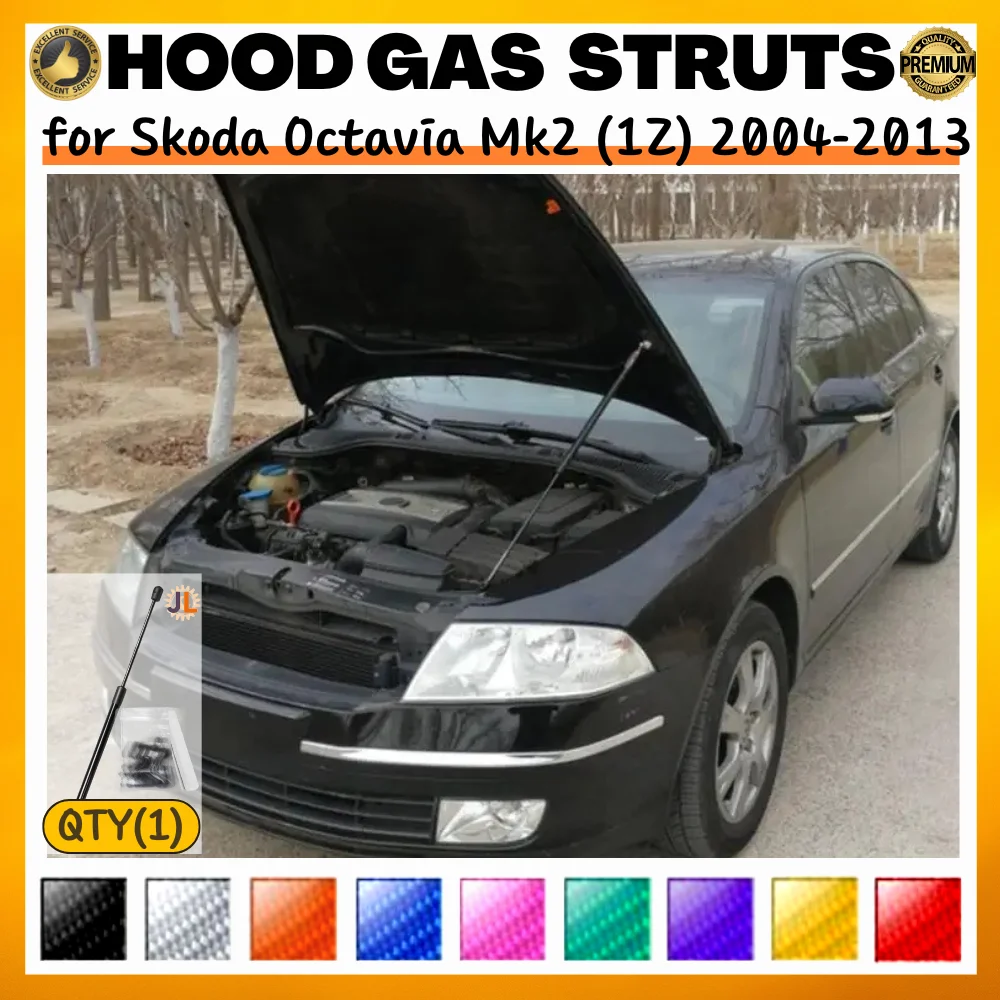 

Qty(1) Hood Strut for Skoda Octavia Mk2 (1Z) 2004-2013 Front Bonnet Gas Spring Shock Absorber Lift Support Damper Bar