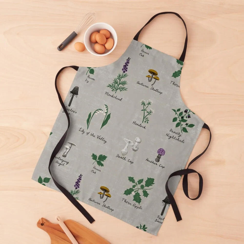 

Poisonous Plants & Fungi Apron Kitchen Utensils Barber Things For Kitchen Apron