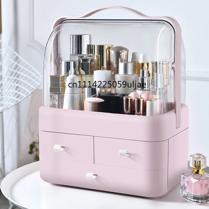 1 Stück Kosmetik-Aufbewahrungsbox Staubdichter Desktop-Make-up-Organizer mit Schublade für Hautpflegeprodukte Haushalts-Aufbewahrungsbox Regal