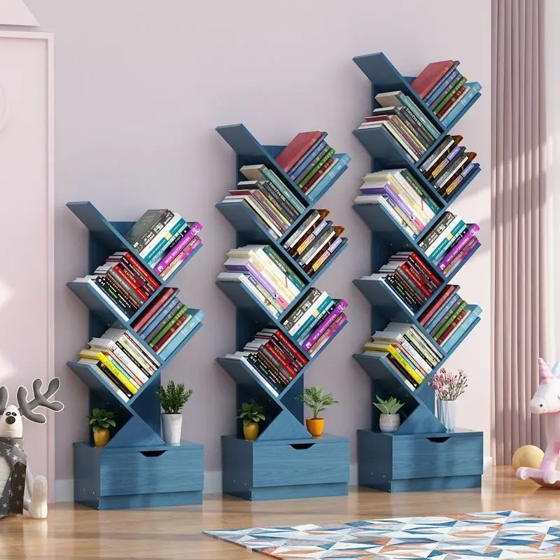 

Living Room Vertical Bookshelves Creative Ins Shelves Group Device Three-Dimensional Simple Library Bookcase Storage Furniture