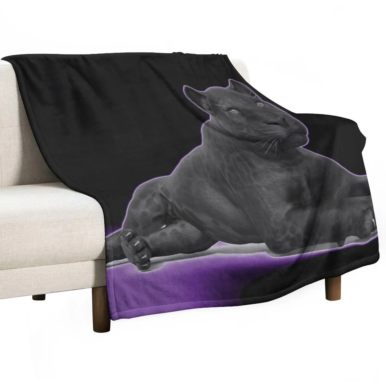 

Panther At Rest Throw Blanket Fluffys Large wednesday Blankets