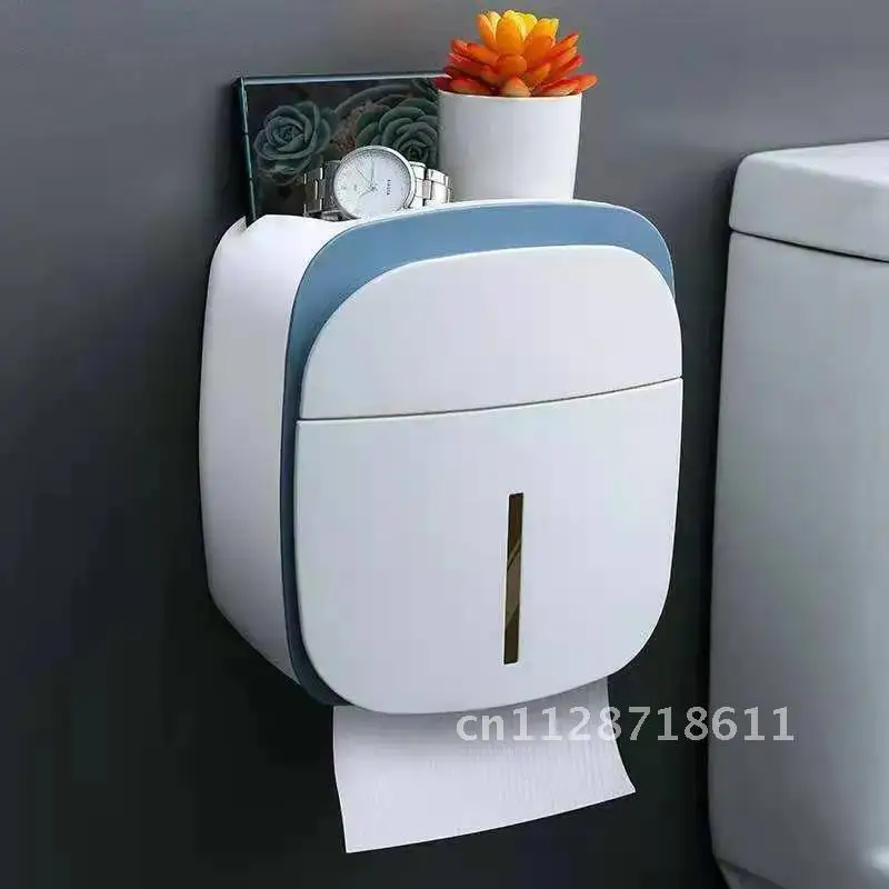 

Double-layer Toilet Drawers Perforated Toilet-free Double-layer Tissue Box Wall-mounted Waterproof Tissue Rack