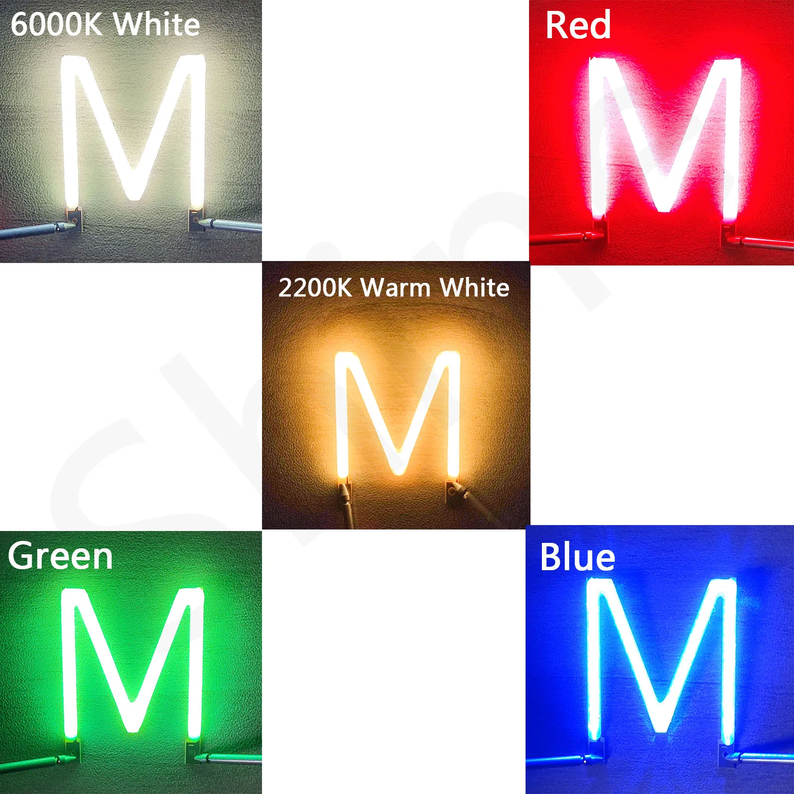 English Letter Filament DC3V LED COB Filament Candle Colorful White Red Green Blue Diodes Party Decoration Light Accessories DIY