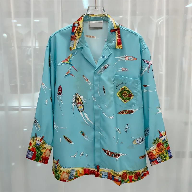 2026-2026 تي شيرت رجالي مطبوع، قميص رجالي ونسائي بأكمام طويلة، ألياف 100%، عصري ومريح، هدية غير رسمية خفيفة #5