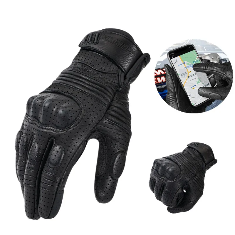 Motorcross Gloves for Motorcyclist Cycling Leather Touchscreen Windproof Gloves Biker Riding Racing Protective Gears for KTM