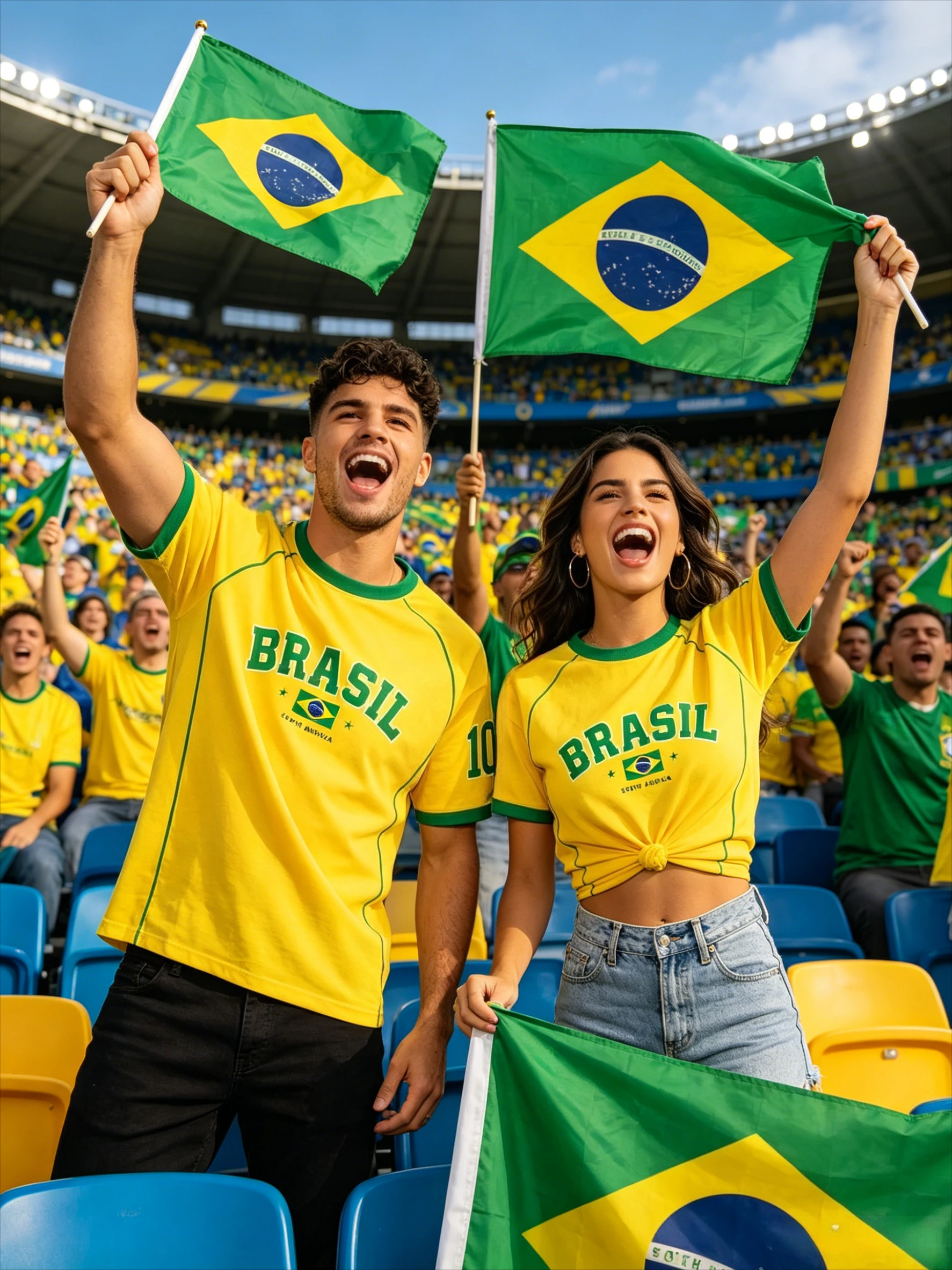 2026 Brazil Fan Football T-Shirt Soccer Jersey Retro Stripe Print Breathable Quick Dry Training Tee Fan Sport Top Men Women New