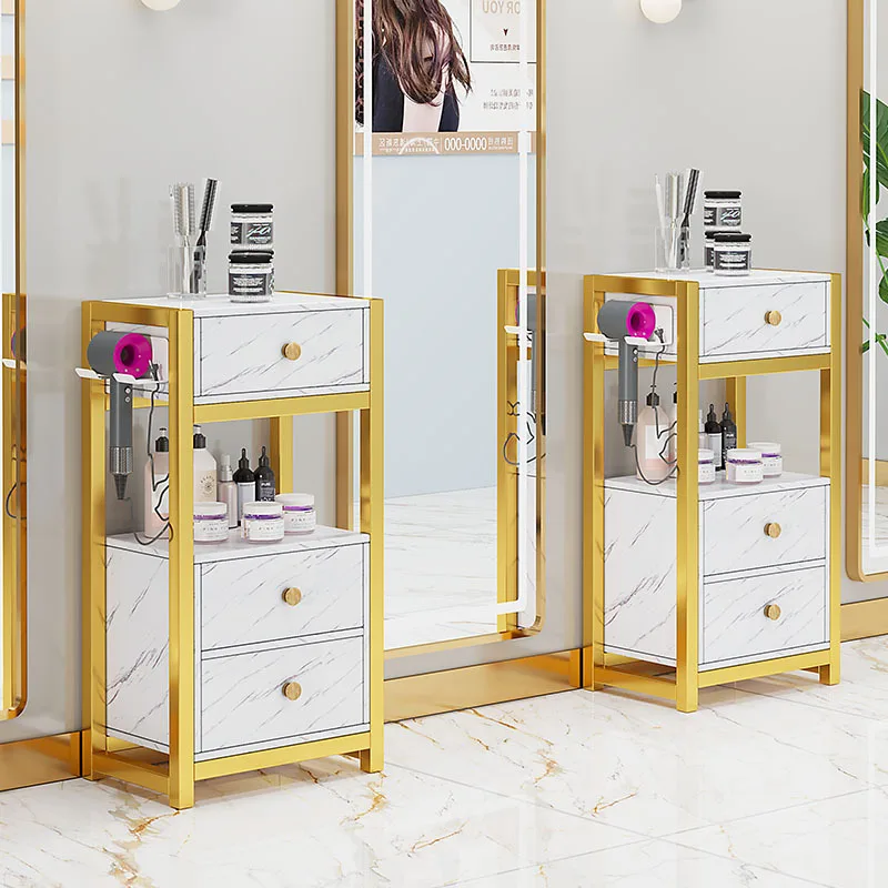 

Barber Shop Tool Cabinet Barber Shop Mirror Table Beauty Salon Removable Hair Cutting Hair Dryer