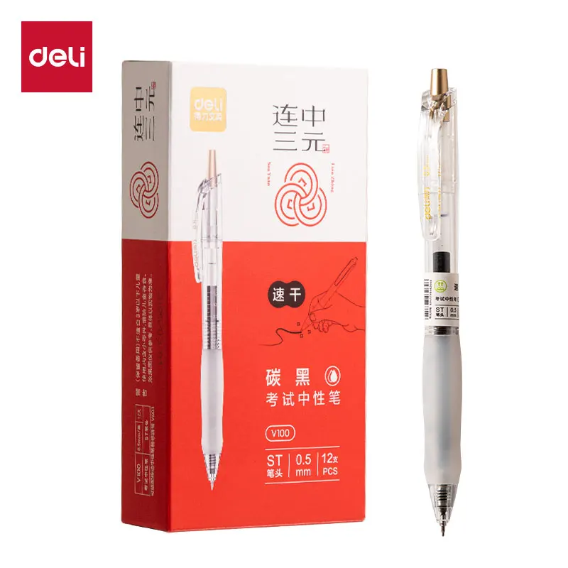 ديلي 4/8 قطعة 0.5 مللي متر الحبر الأسود التجفيف السريع هلام القلم مدرسة طالب لوازم مكتبية القرطاسية هدية أقلام الامتحان توقيع القلم