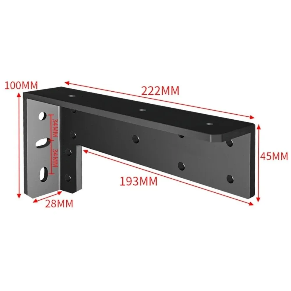 1 Pair 90 Degree L-Shaped Corner Brackets Multi-size Wall Mount Floating Shelf Support Bracket Black Corner Brace Wall Mount
