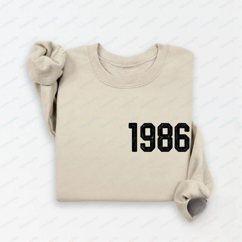 Custom 1986 Sweatshirt 40th Sweater Women Customizable Birthday Year Gift 40th Birthday Gift Shirts Happy Birthday Sweatshirt