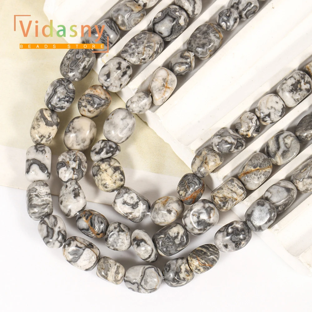 8-10mm Natürliche Lapislazuli-Steinperlen, unregelmäßige ovale lose Perlen für Schmuckherstellung, DIY-Armbänder, Zubehör – Detail 5