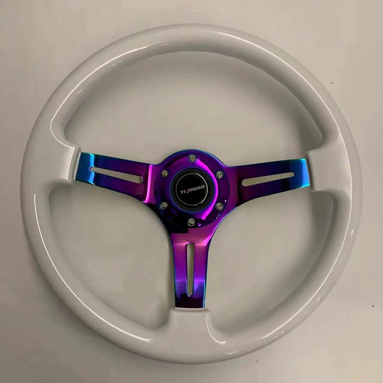 

TIYPEOR 350mm Universal ABS Color Plated Bracket Steering Wheel