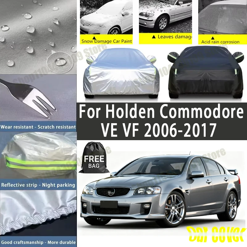 

For Holden Commodore VE VF 2006-2017 Car Cover Waterproof UV Protection All Weather Dustproof Snow Rain Cover 190T Polyester