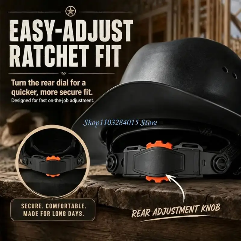 R6FF Adult Protective Helmet with Side Air Openings HDPE Shell and Adjustable Suspension for Outdoor Use Daily Activity