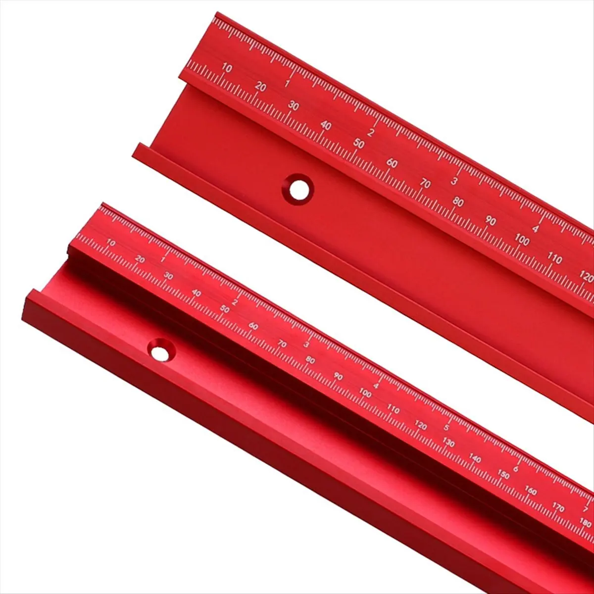 SALE AA63 T-Track 45 Chute with Mm/Inch Scale Alloy Red T-Tracks Slot Miter Track 40cm Woodworking Saw Table Workbench DIY Tools