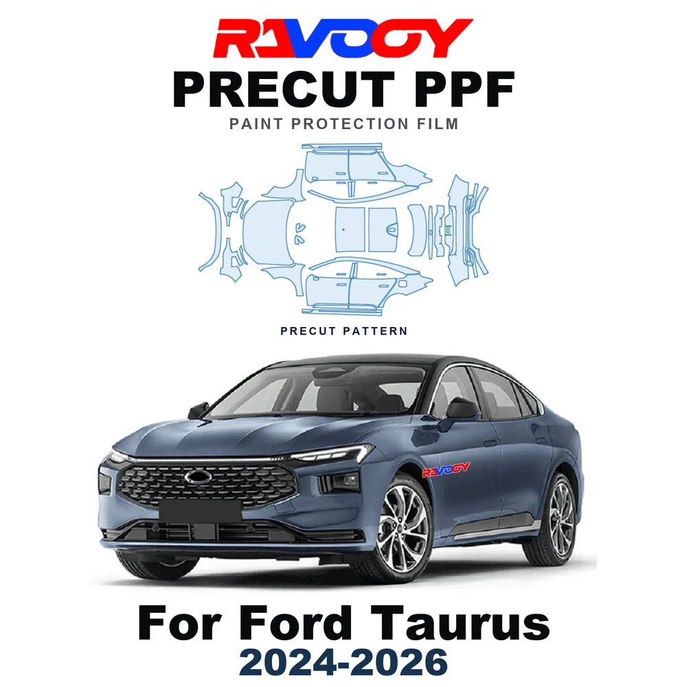 Precut PPF For Ford Taurus Base 2024-2026 8.5mil TPU Paint Protection Film Hood Bonnet Bumper Headlight Self-Healing Clear Kit