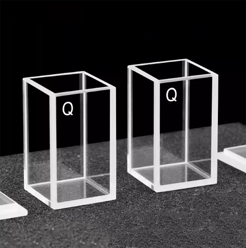 

20mm quartz cuvette square sample pool light path UV large surface light transmission acid and alkali resistance