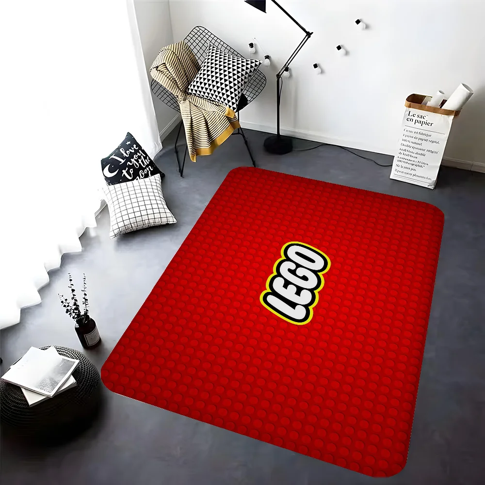 L-LEGOS Floor Mat Bathroom Mat Kids Room Bedroom Decoration Balcony Anti-Slip Doormat Living Room Bedside Area Rugs