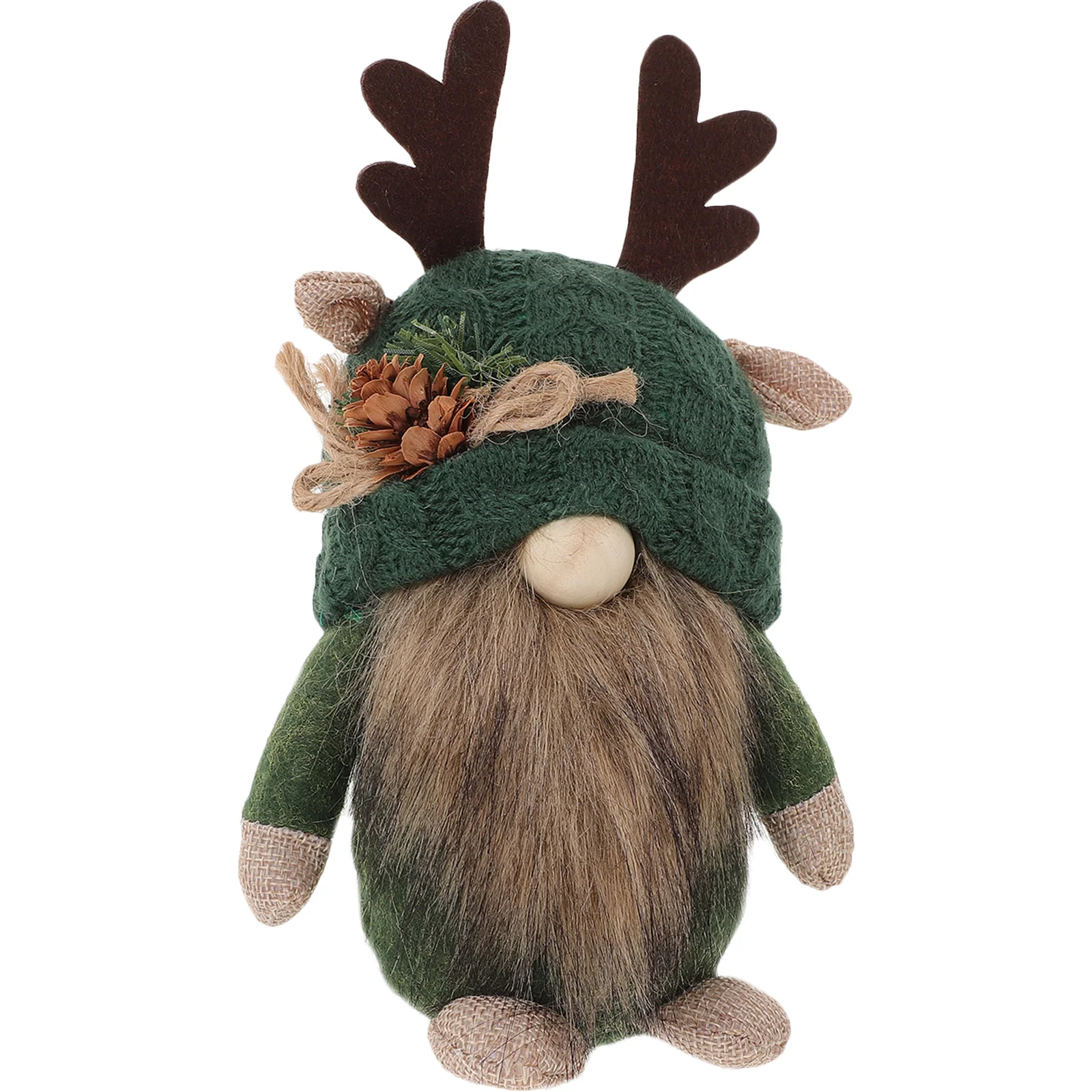 Gnome Cute Antlers Knitted Window Decoration Forest Old Man Desktop (b1-39 Green Hat) Ornaments Christmas