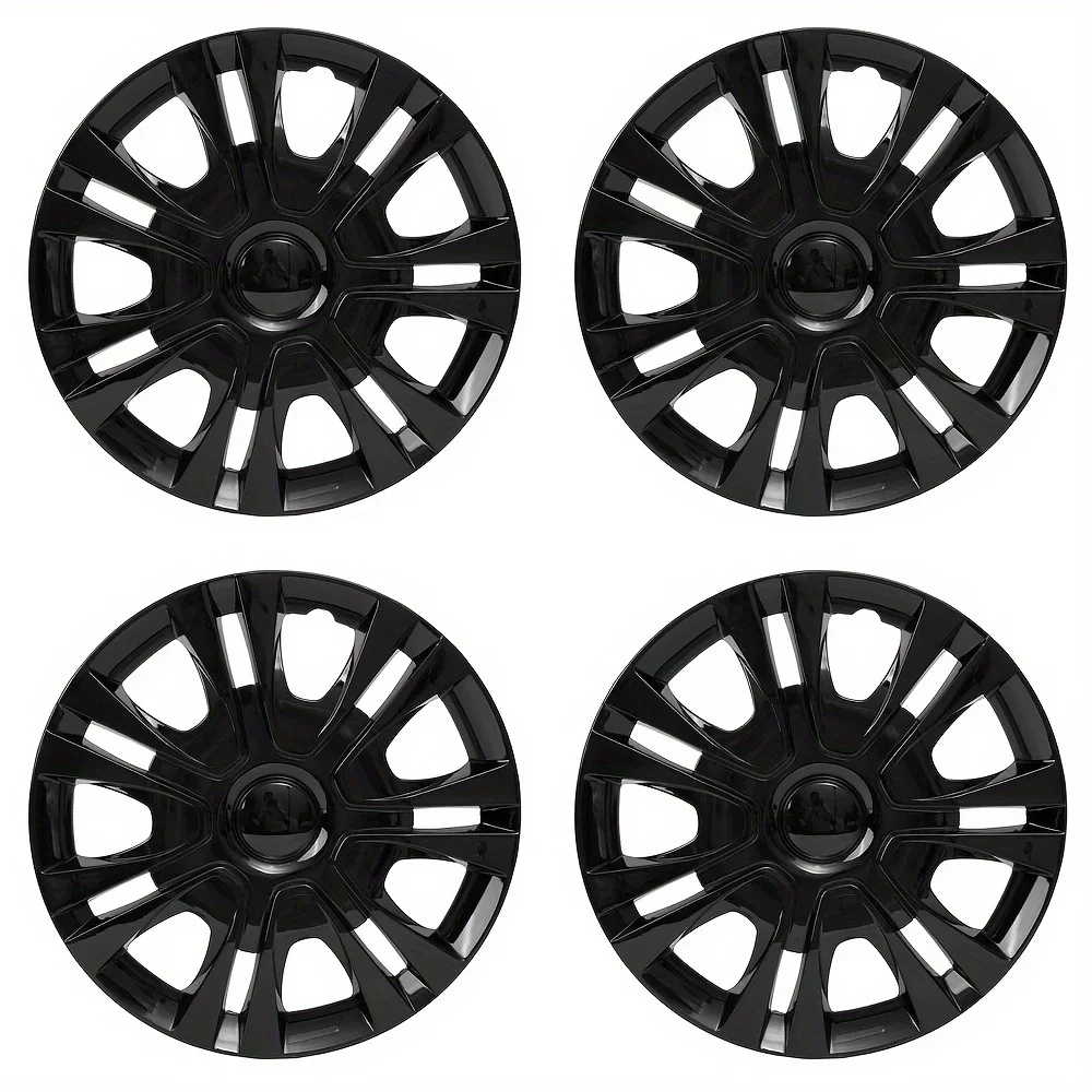 

Set of 4 Stylish Universal Wheel Hub Covers for 15-inch Modified Car Tires, Durable Decorative Wheel Covers with Iron Steel Rim.