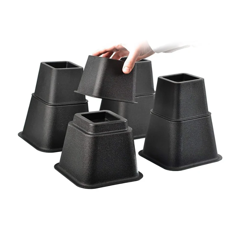 A11E-8Pcs Adjustable Bed Risers Or Furniture Riser To Create An Additional 3 Inches Of Storage Desk Or Sofa Lift