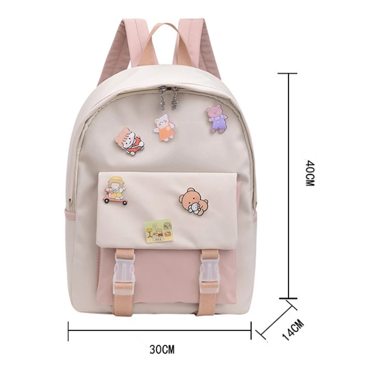 Female Rucksack Korean Version Harajuku Campus Junior High College Student Backpack Plaid Girl Bag for School Bookbag Schoolbag