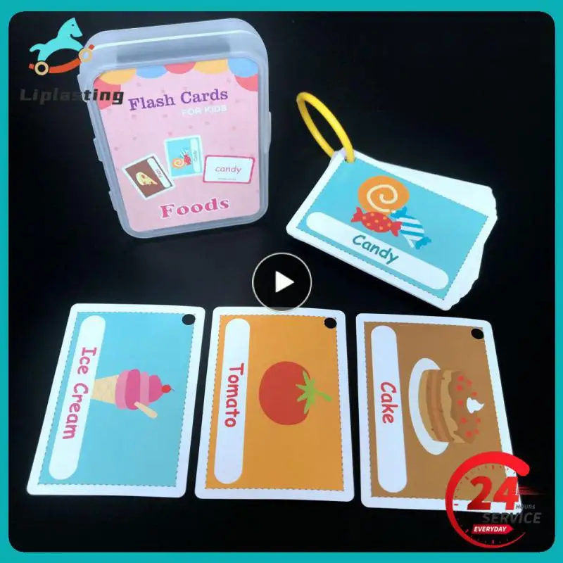 

Learning Flashcards ABC Numbers Fruit Animal Body Educational Toys Classroom Aids Montessori Autism English Words Card for Kids