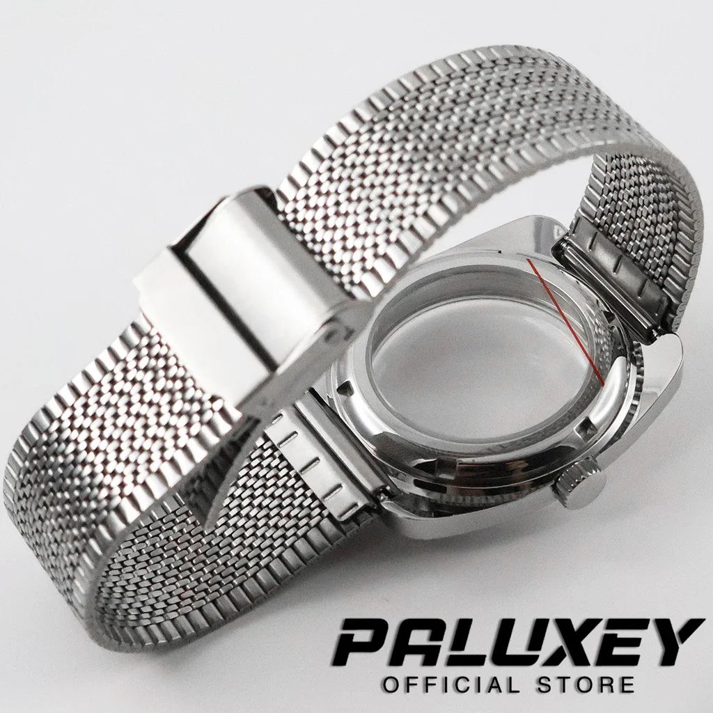 NH35 36.5MM Watch Case Accessories Geometric Design Case Dome Acrylic Glass For NH34 NH35 NH36 NH38 NH70 Movement Watch Case