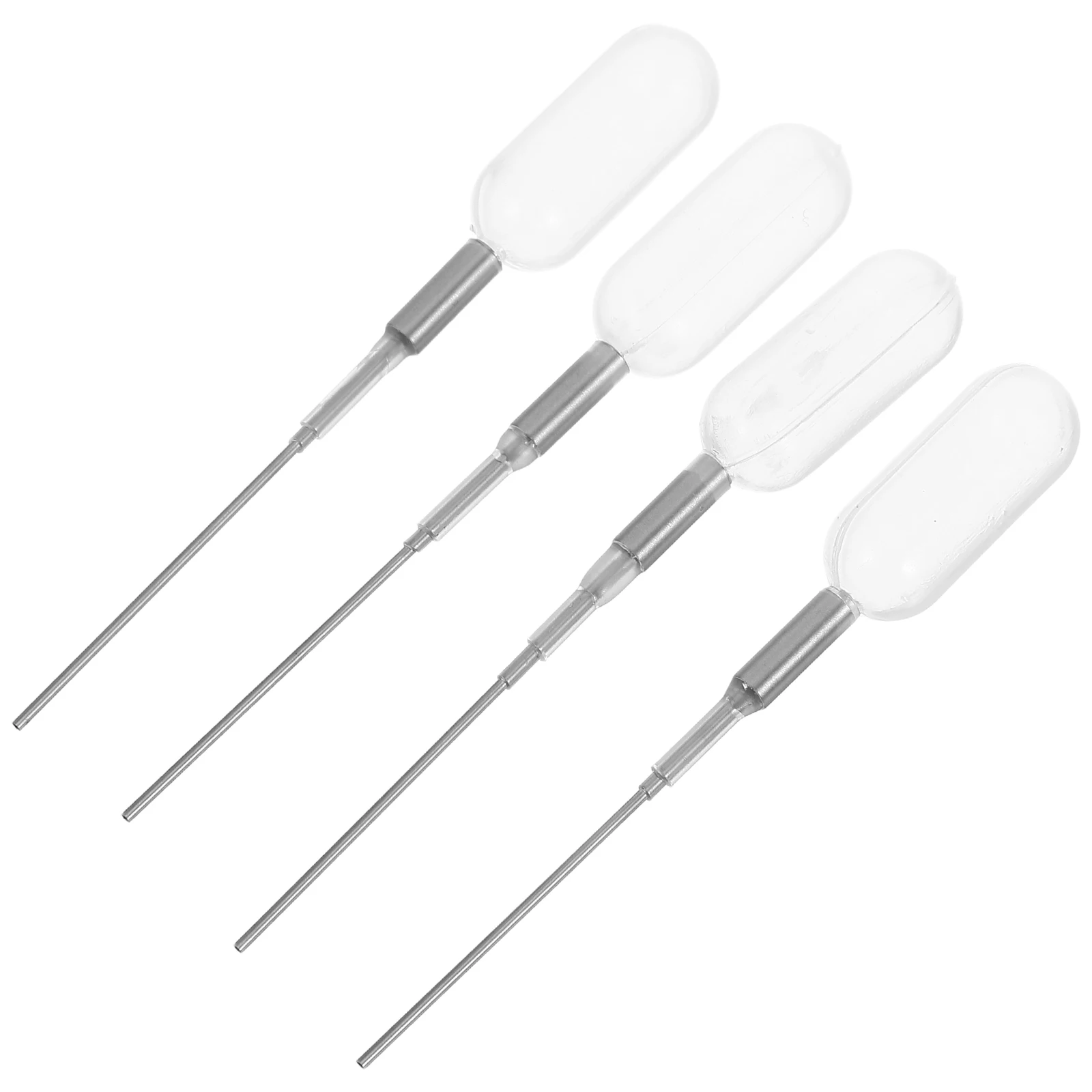 

4pcs Dropper Pipette Straw Essential Oils Clear Plastic Squeeze Bottle Needle Applicator Transfer Tool for Perfume Water