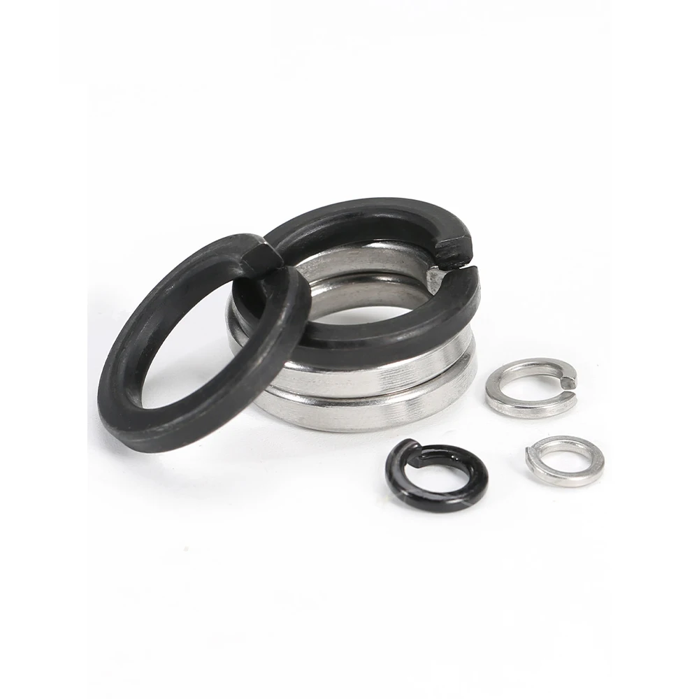 304 Stainless Steel Spring Split Lock Washer Elastic Gasket M1.6 M2 M2.5 M3 M4 M5 M6 M8 M10 M12 M16 M24 M27 M30