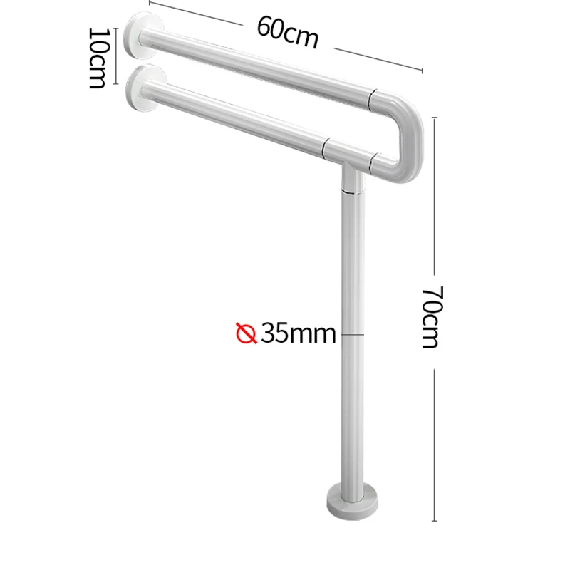 Elderly Toilet Chair Handicap Bathroom Fixed Anti Slip Support Equipment Help Security Bar Leuning Beugels Stair Railings images - 6