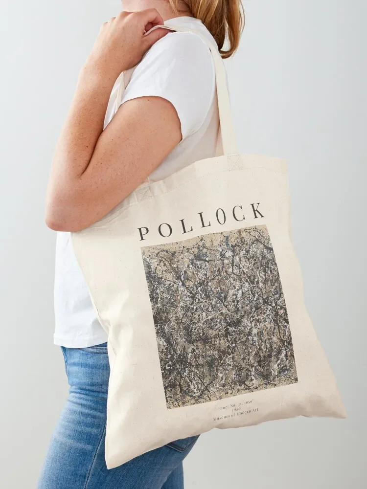 Jackson Pollock - One: No. 31, 1950 - Exhibition Poster Tote Bag custom fabric bag Handbags great bag Fabric