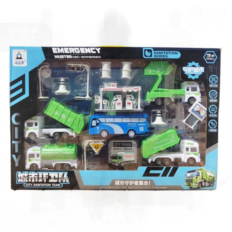 รถดับเพลิงของเล่นฮุ่ยลี่ อินเนียร์ซี สำหรับเด็กผู้ชาย แบบดึงกลับ พร้อมกล่องของขวัญ เหมาะสำหรับสถาบันฝึกอบรม