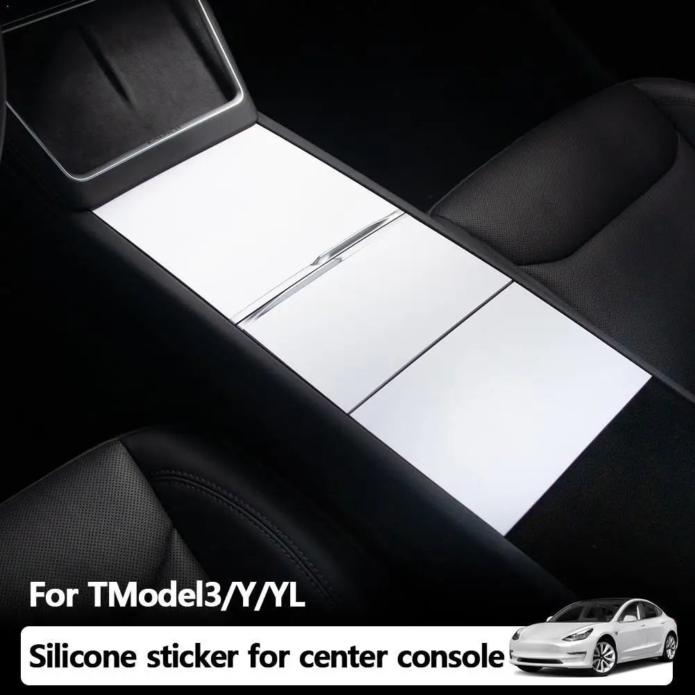 

For Tesla Model Y Juniper White/Black Interior Trim Kit Center Console Storage Box & Rear Air Outlet Screen Frame Accessories