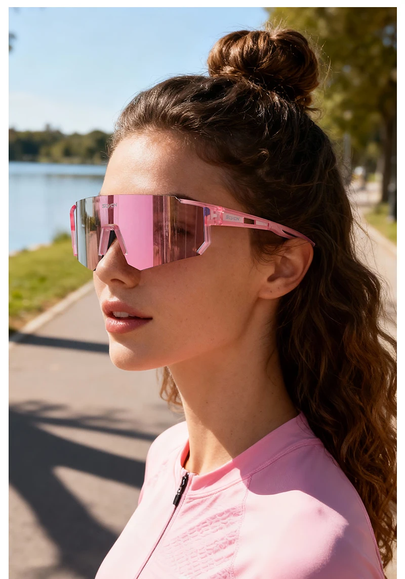 SCVCN Süße Rosa Fahrradbrille, Fahrrad-Fotozubehör, Golf-Okulare, Camping-Sonnenbrille, UV400 Outdoor-Sportausrüstung – Detail 17