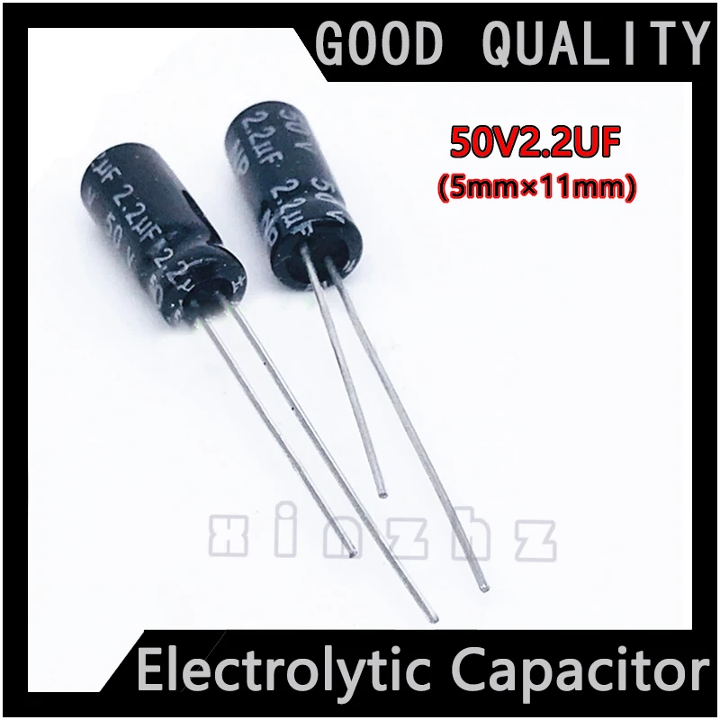 5pcs NP Electrolytic Capacitor 50V2.2UF 3.3UF 1UF 4.7UF New Original High Frequency Durable Capacitor Specification 5X11MM