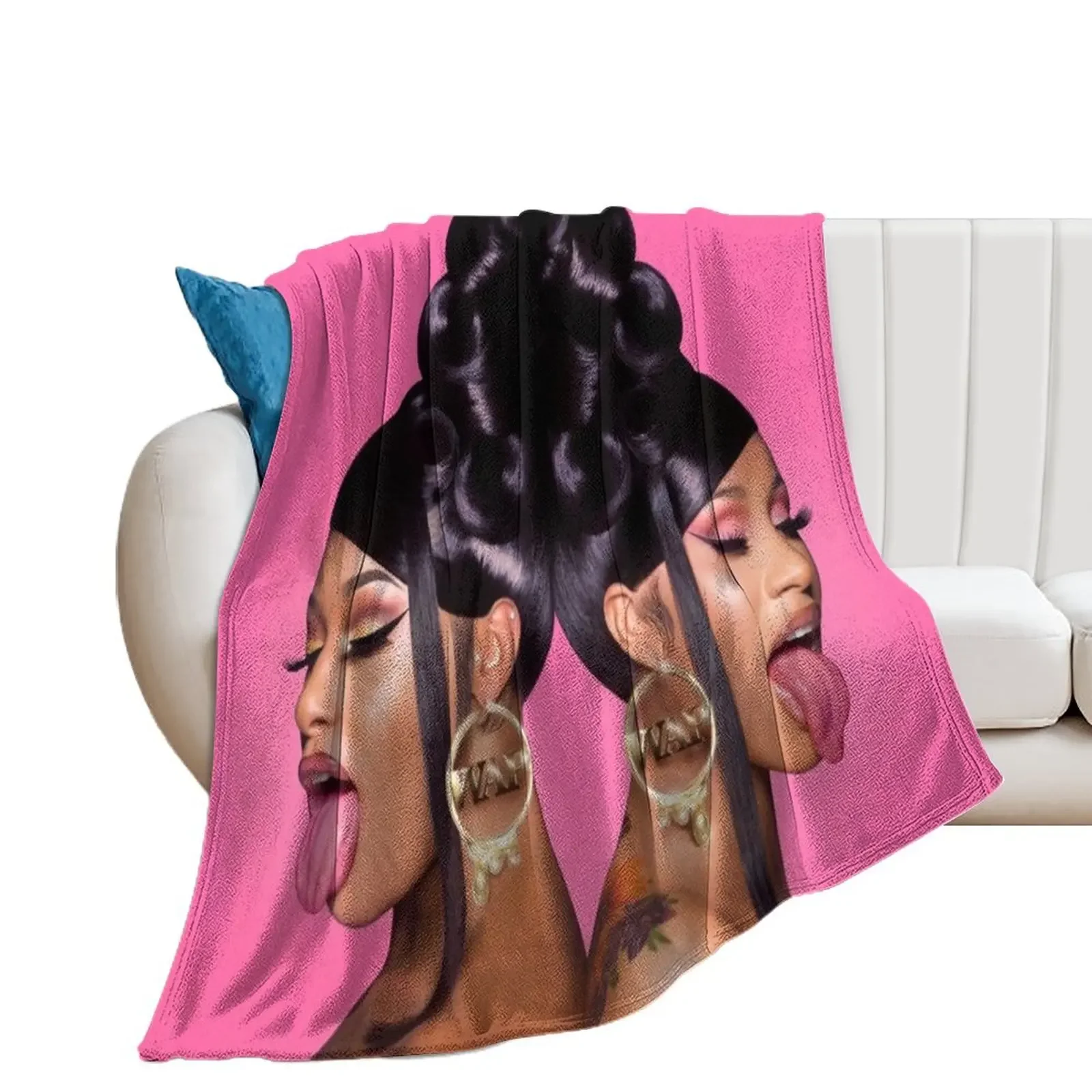 

WAP Cardi B and Megan Thee Stallion Throw Blanket Thermals For Travel blankets ands Flannel Fabric Decorative Throw Blankets