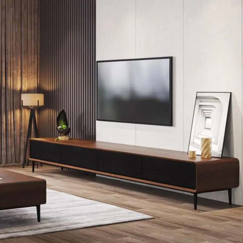 Simple All-solid Wood TV Stands Small-sized Bedroom Narrow Ultra-thin Modern TV Stands New Chinese-style Furniture Taquilla JTT