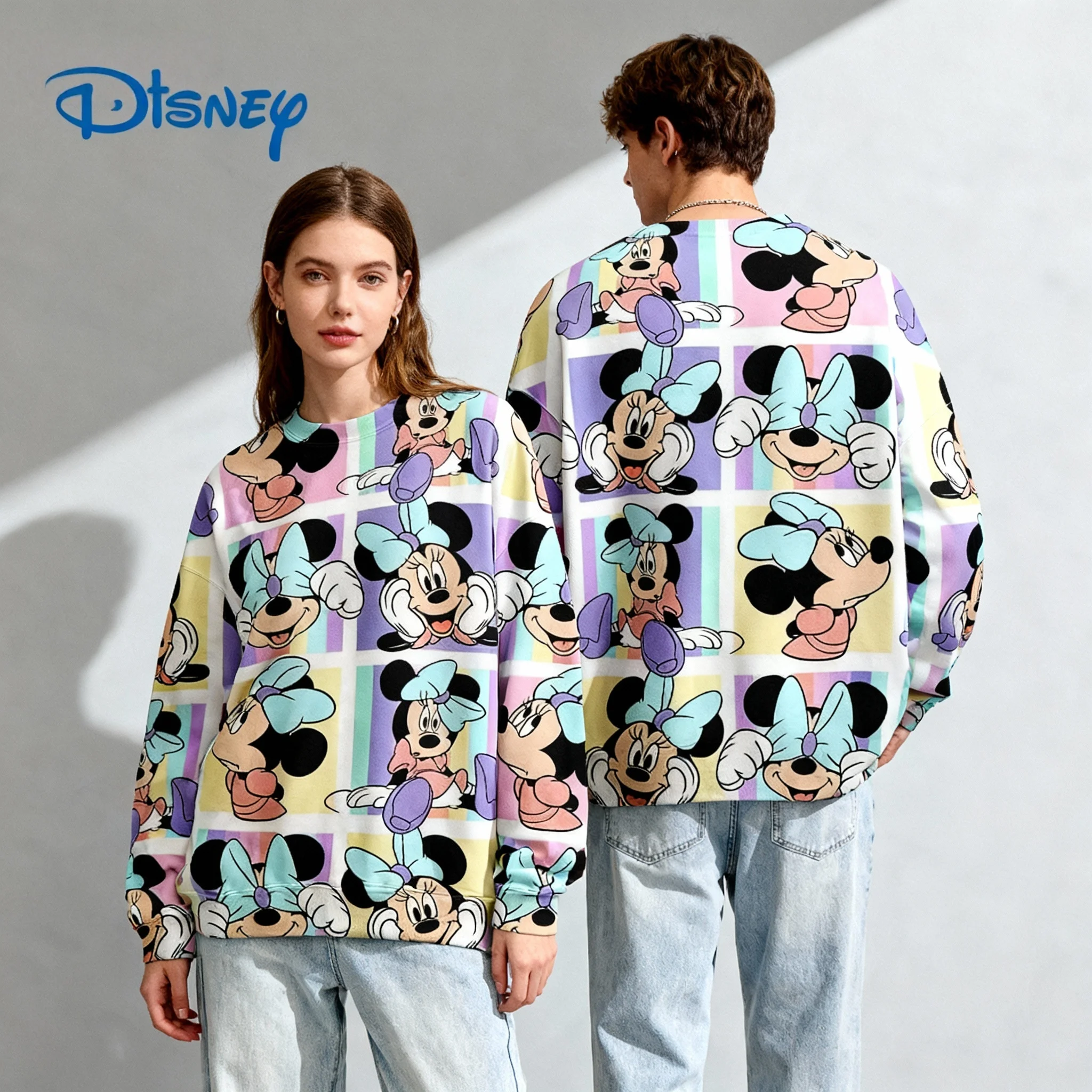 

Осень/зима, анимационная серия Disney, Дональд Дак, Микки Маус, большая женская уличная толстовка с круглым вырезом для взрослых и детей