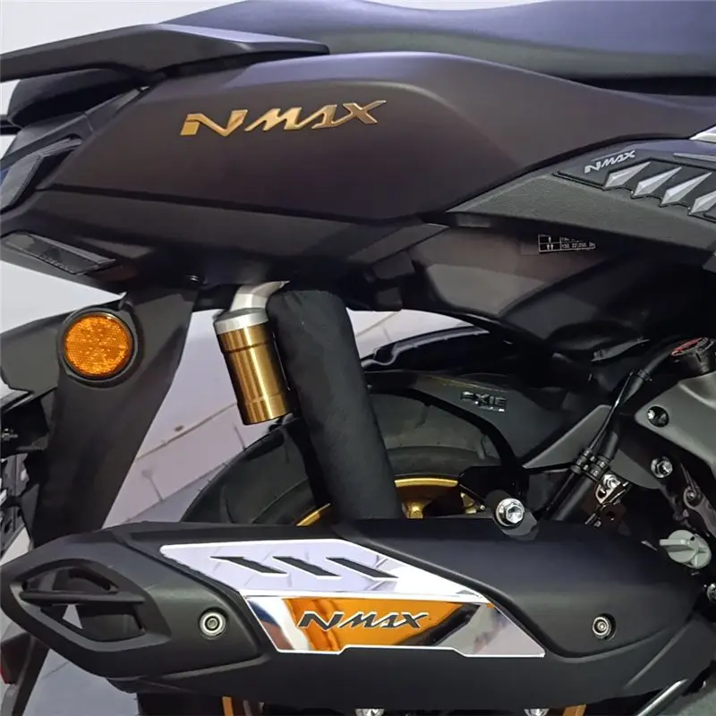 A82U-Motorcycle Exhaust Cover For NMAX155 V3/Turbo 2024 2025 Motorcycle Accessories Sliver