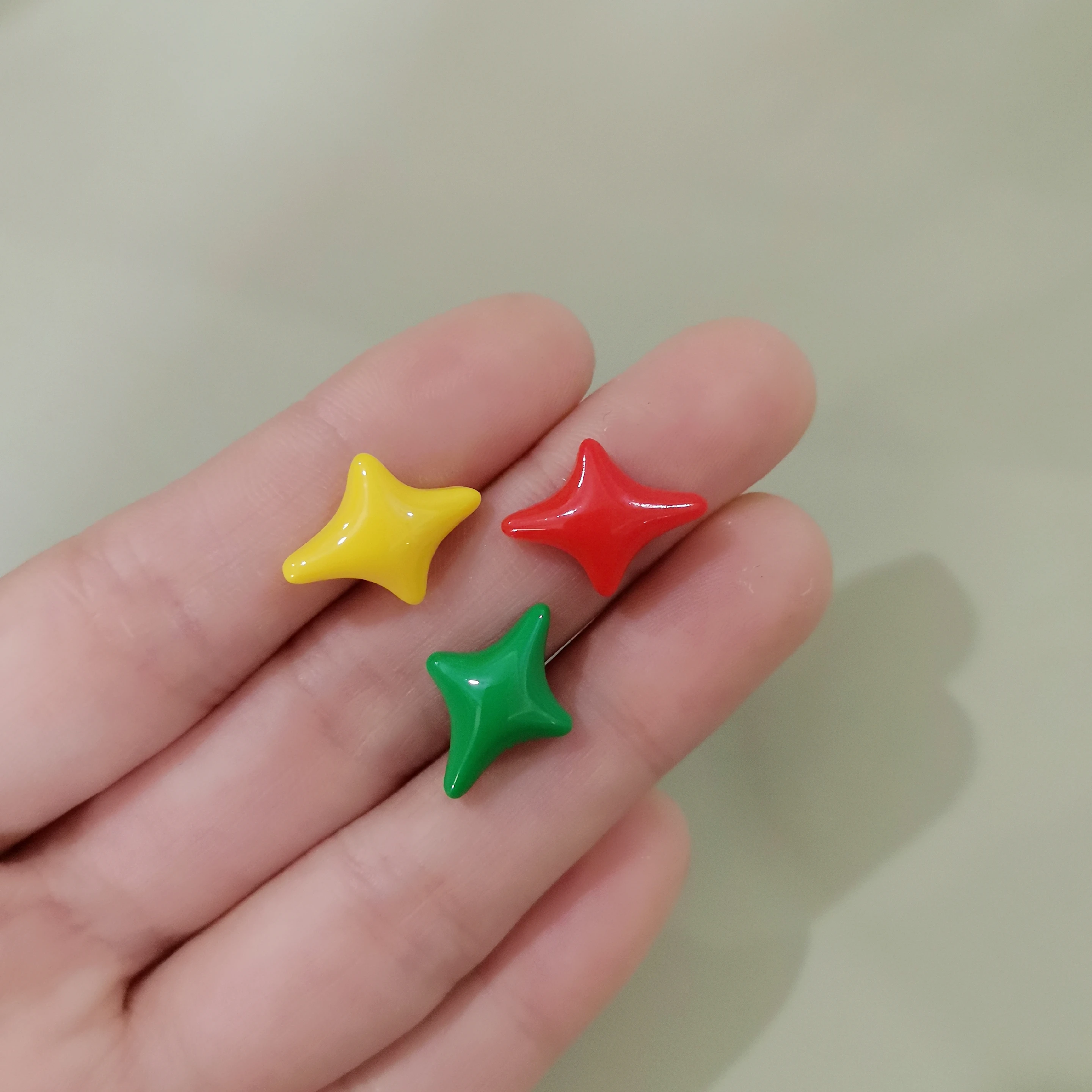 Star Flat Back - Wishing Bottle Star Flatback Resin Cabochon
