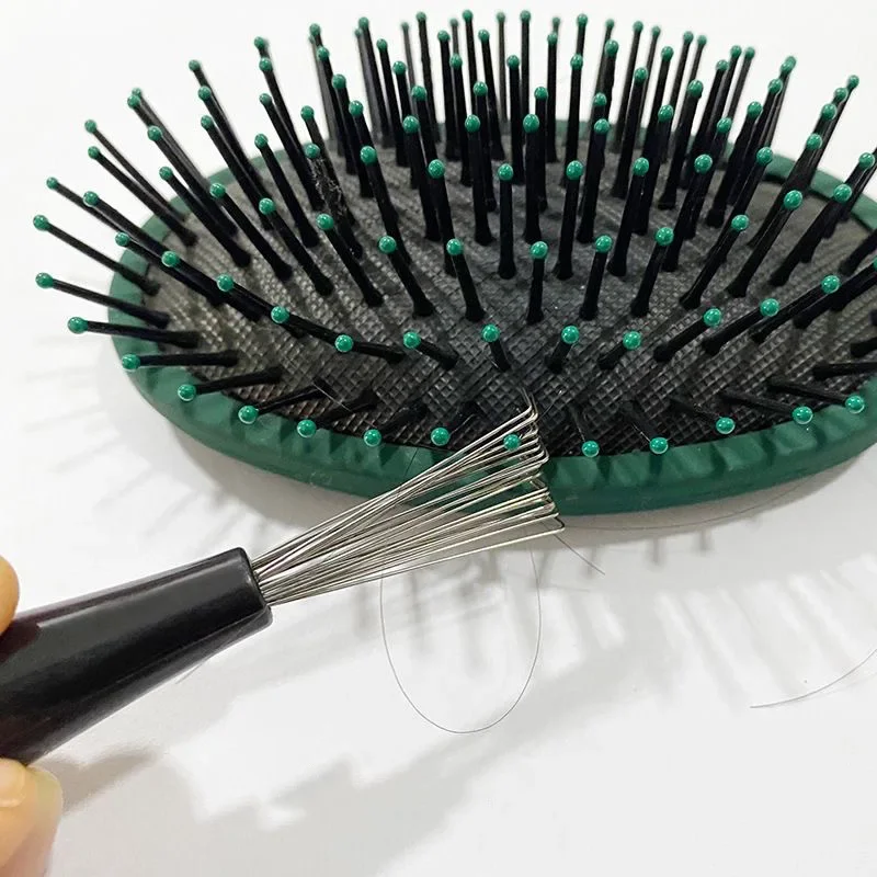 2pcs Comb Hair Brush Cleaner Plastic Handle Cleaning Brush Remover Embedded Beauty Tools Cleaning Products Cleaning Supplies