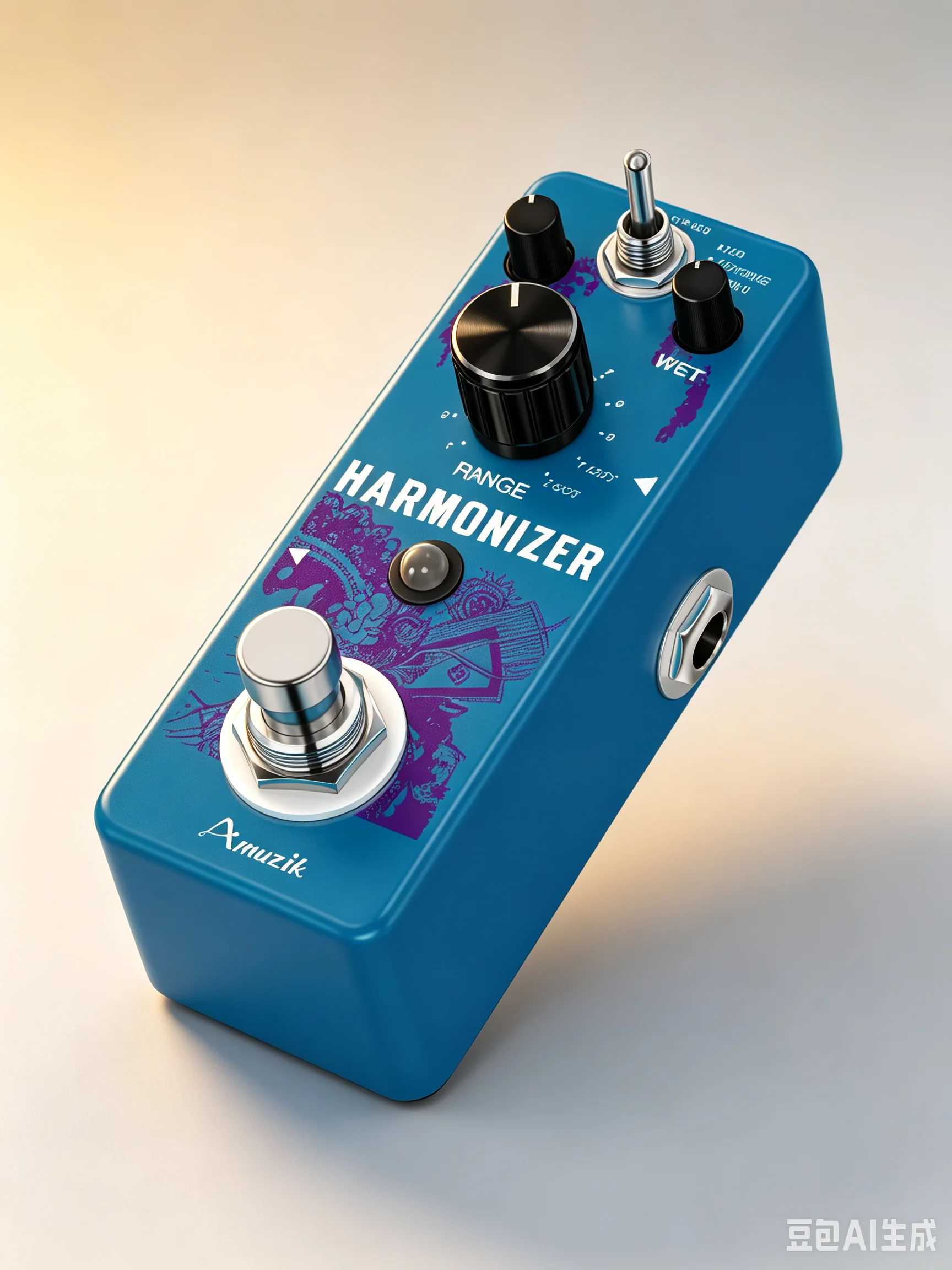 AMUZIK LEF-3807 Harmonizer Pedal, Polyphonic Pitch Shifter Detune Effect True Bypass Compact Metal Guitar Stompbox