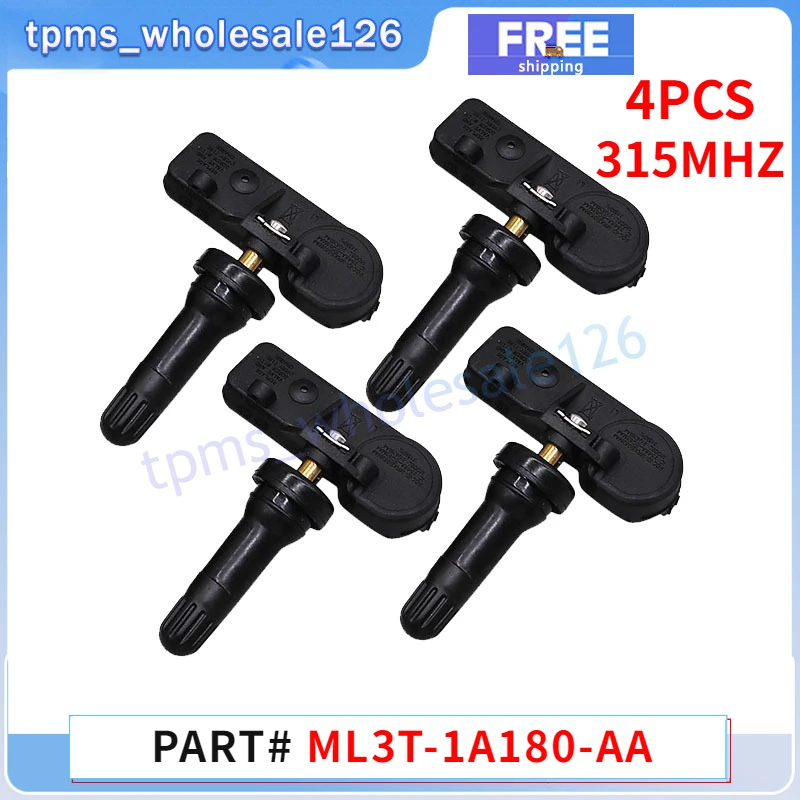 4PCS/Lot Tire Pressure Monitor System Sensor ML3T-1A180-AA For 2020-2021 Ford Bronco Expedition F-150 TPMS 315MHZ GL3T-1A180-GA