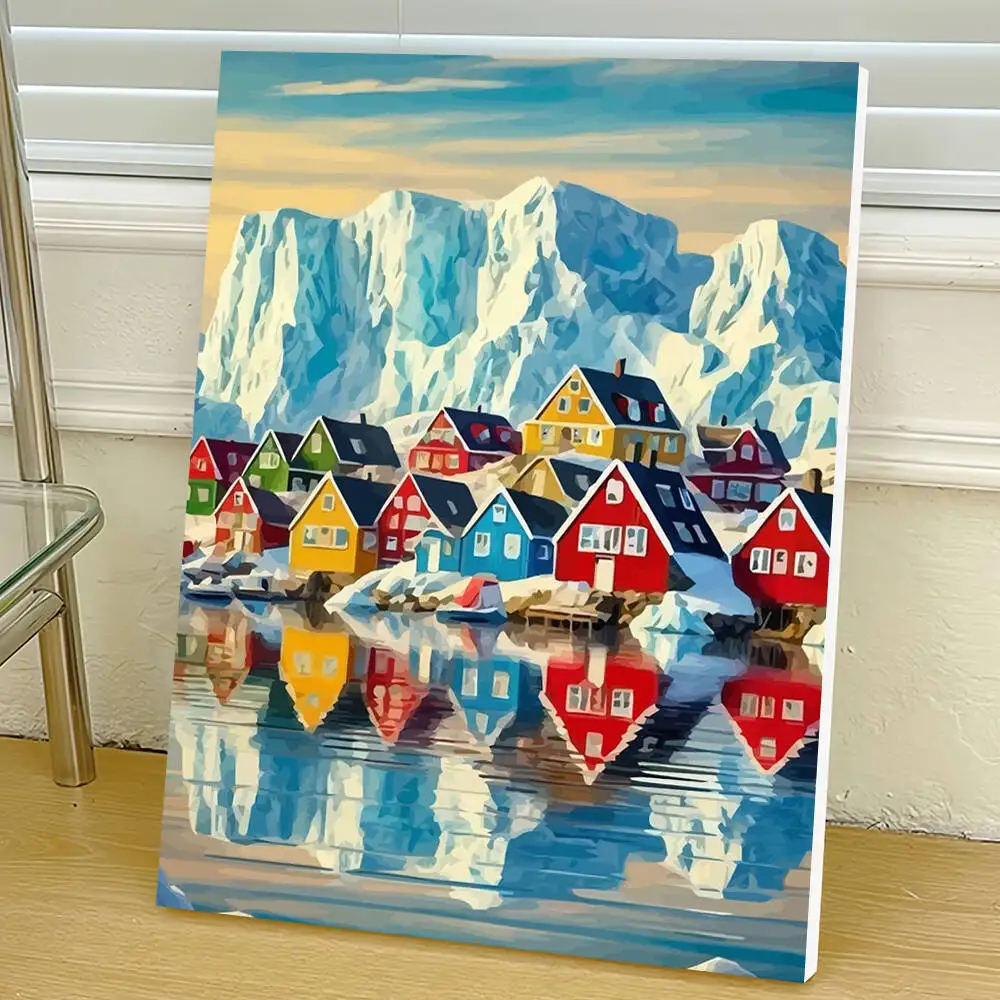 ديزني التلوين بالأرقام تينكر جرس الطلاء على قماش لوتس الرقمية النفط اللوحة الضفدع الكرتون الاكريليك ديكور المنزل اليدوية هدية