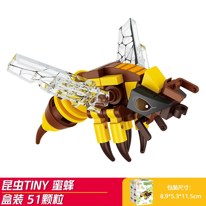 Building blocks children's educational assembly insect butterfly model compatible with boys scorpion centipede toys