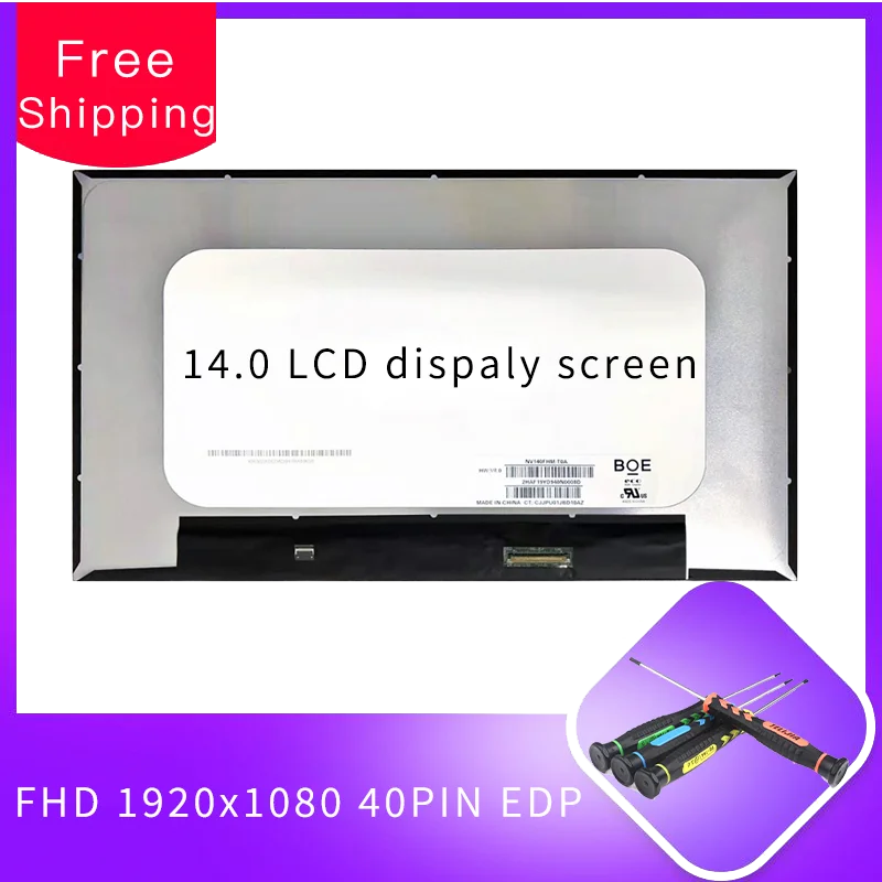 

Free shipping 14.0'' NV140FHM-T0A NV140FHM T0A Laptop LCD Touch Screen Panel Matrix 1920*1080 EDP 40 Pins