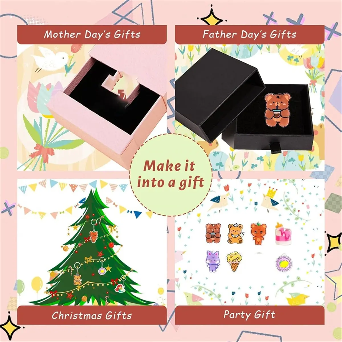 50PCS Sheets,Shrink Plastic Sheets for Crafts, Paper for Crafts Kid Keychains Making,20x14.5cm 6