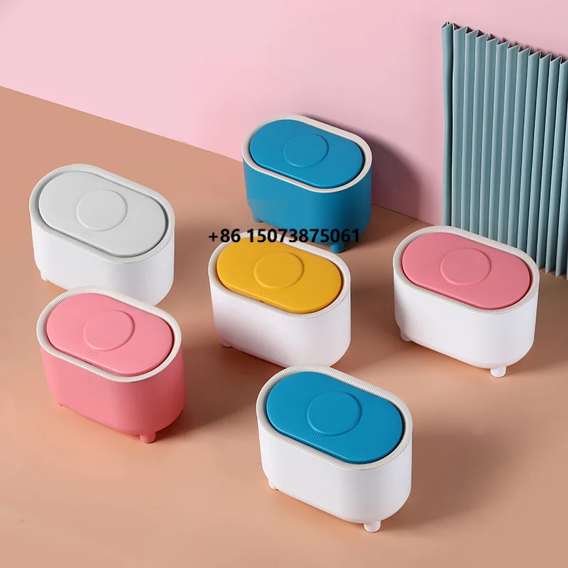 New Car Accessories Plastic Mini Rubbish Cans With Lid Automobile Waste Dust Bucket Garbage Bin Car Trash Can